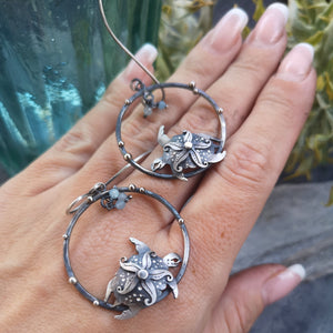 The Turtle Hoop Earrings
