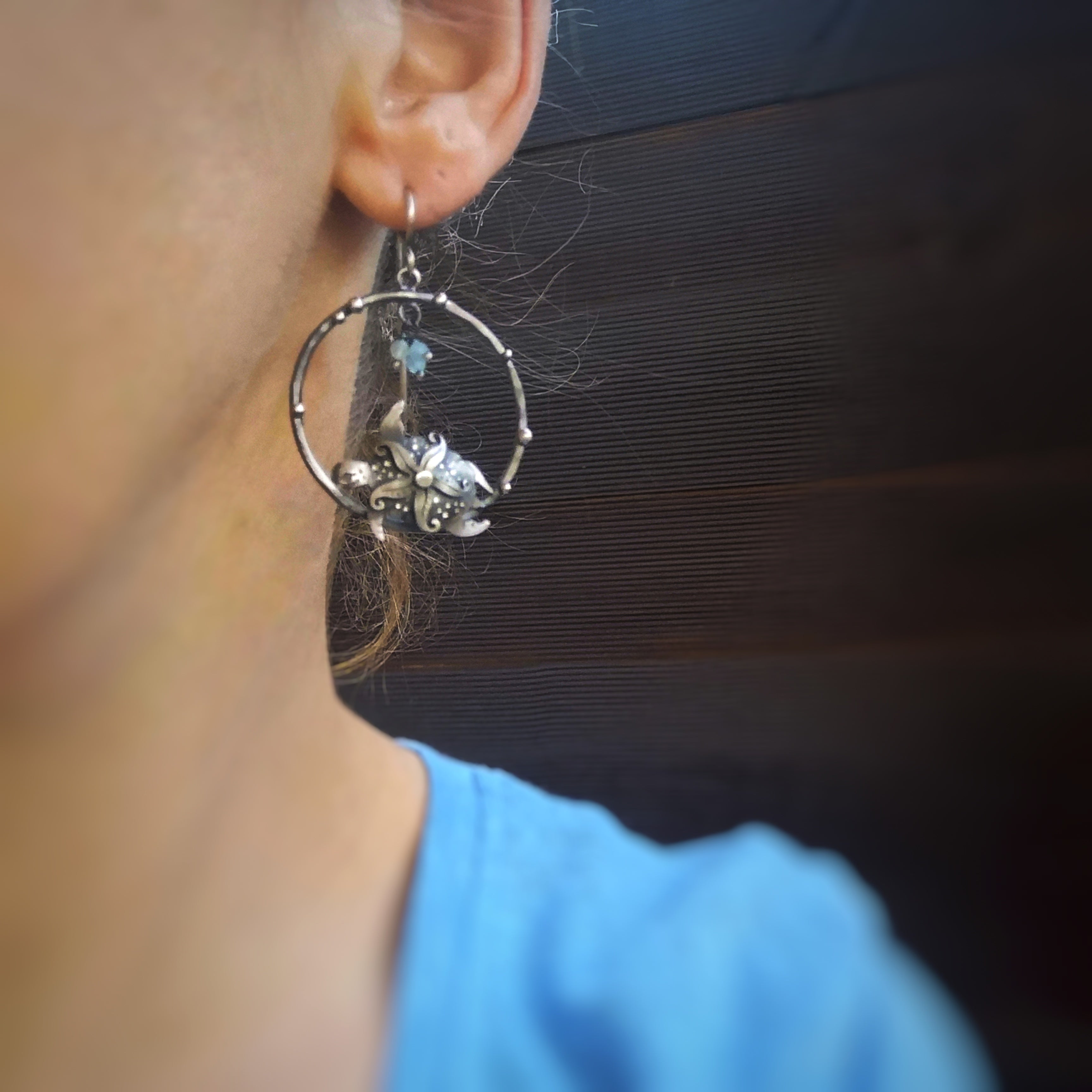 The Turtle Hoop Earrings