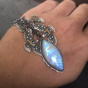 The Moonstone Hawk Necklace
