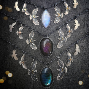 The Moonstone Hawk Necklace