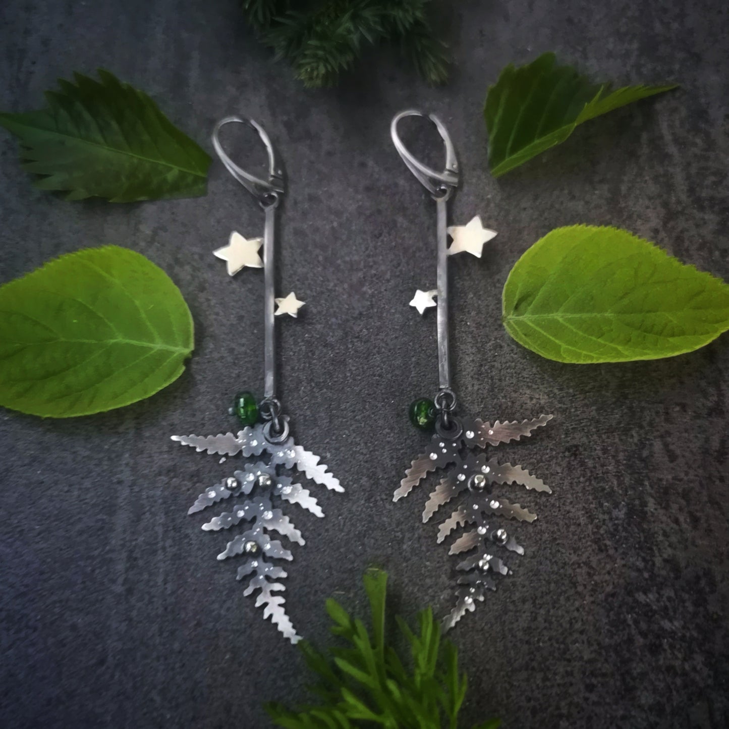 The Fern Glowing Goddess Earrings