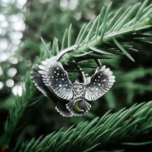The Barn Owl Hoop Earrings