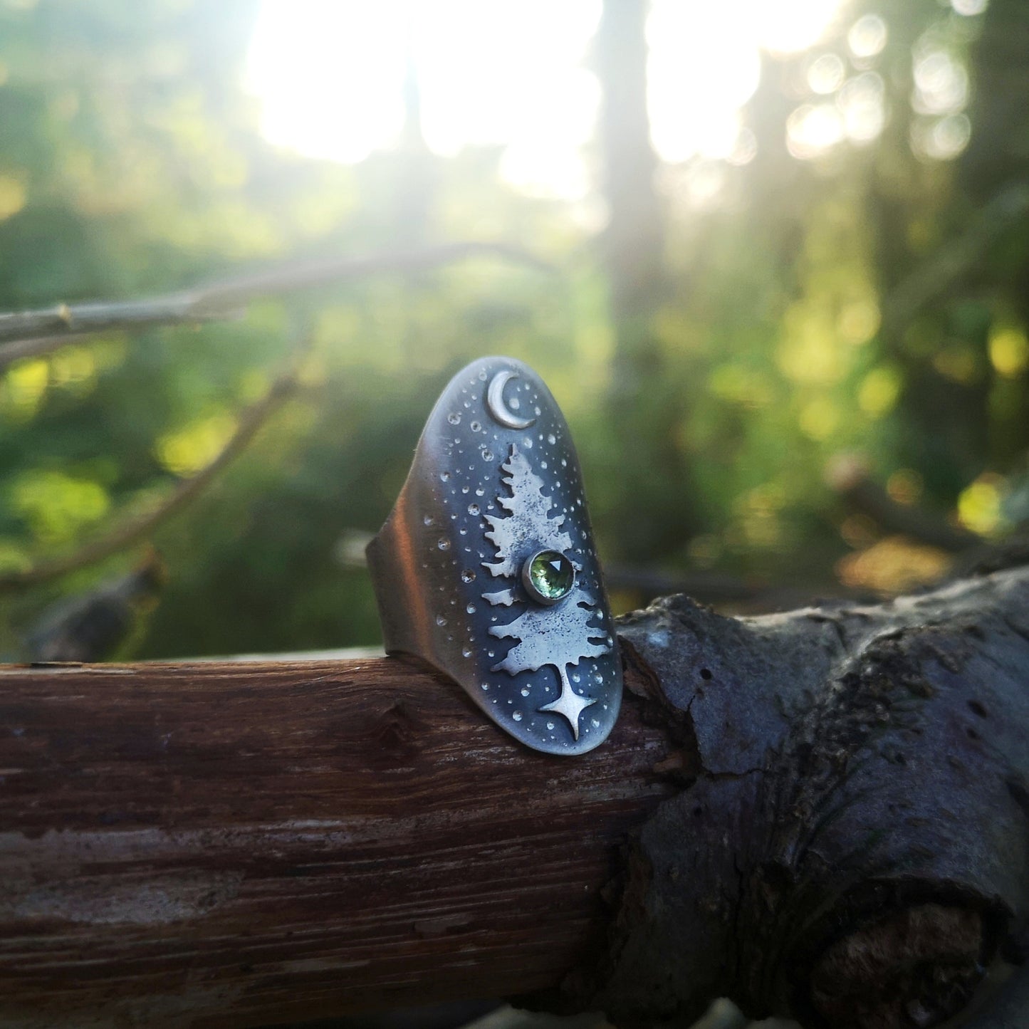 CUSTOM- The Wild Pine Saddle Ring