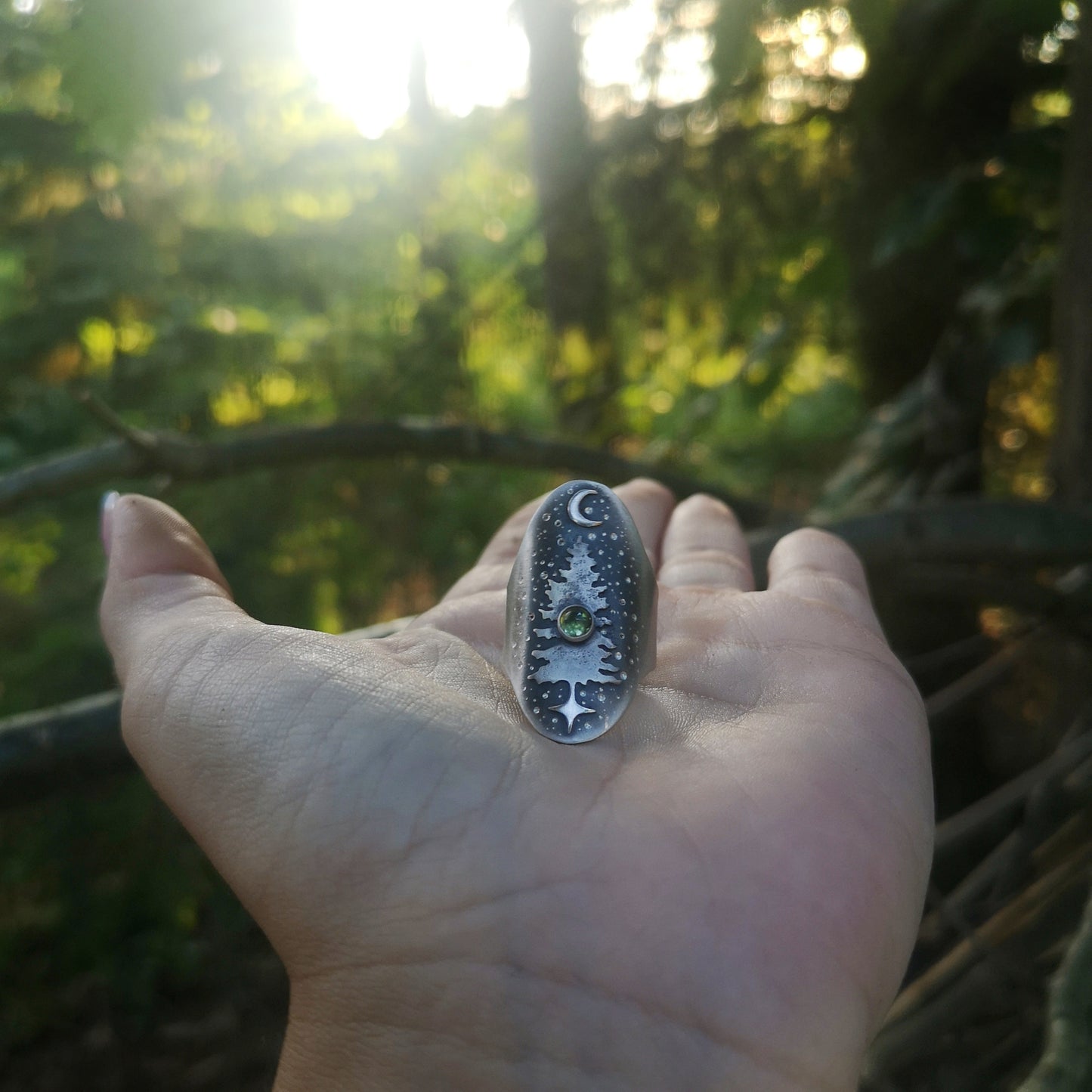 CUSTOM- The Wild Pine Saddle Ring