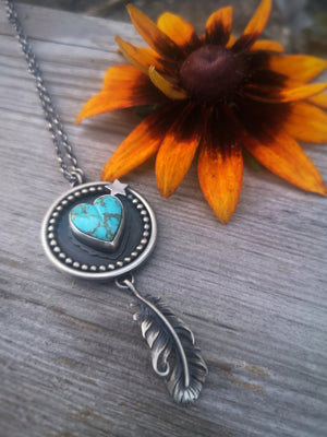 The Turquoise & Feather Necklace