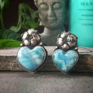 The Larimar & Hibiscus Necklace No2