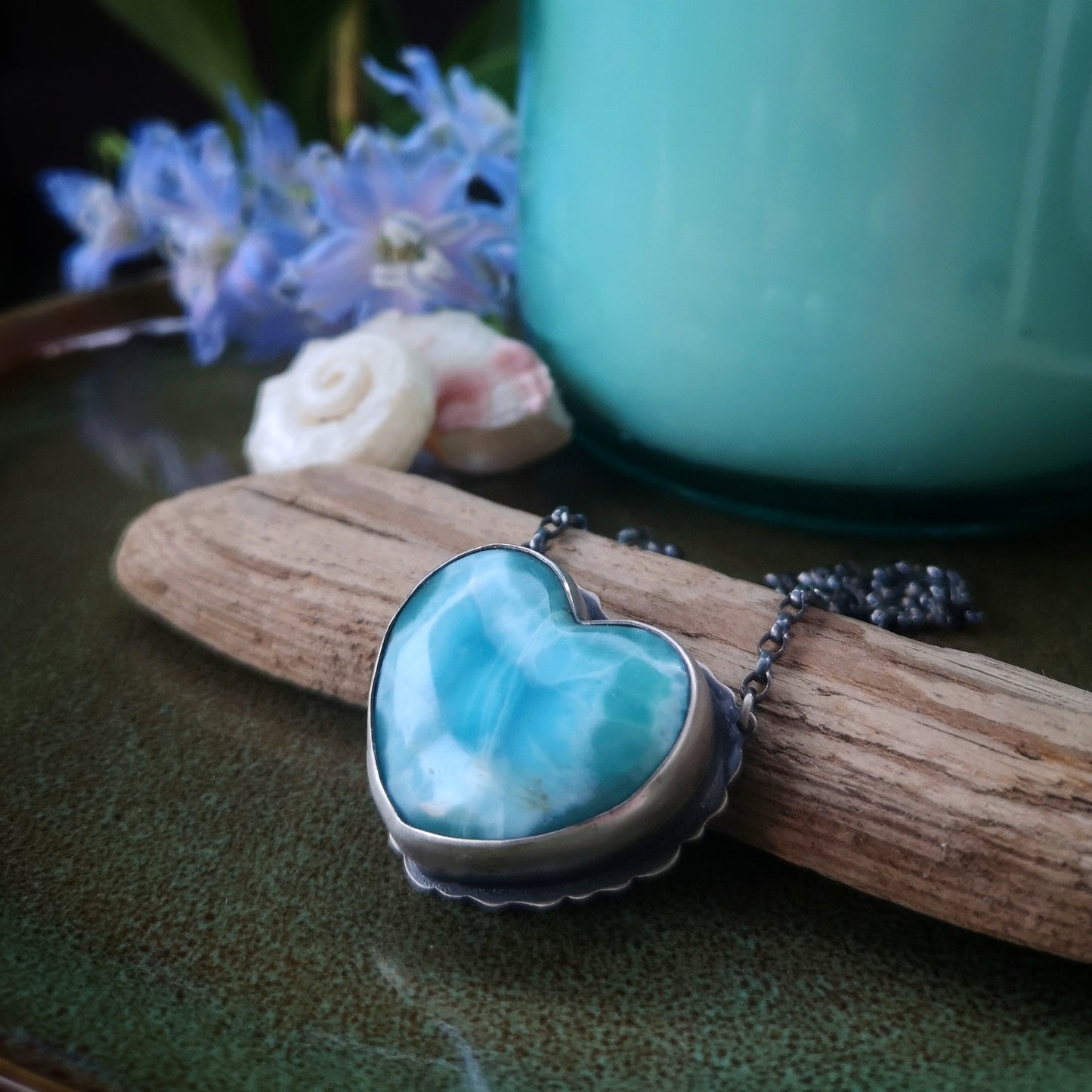 The Larimar & Dolphin Necklace No1