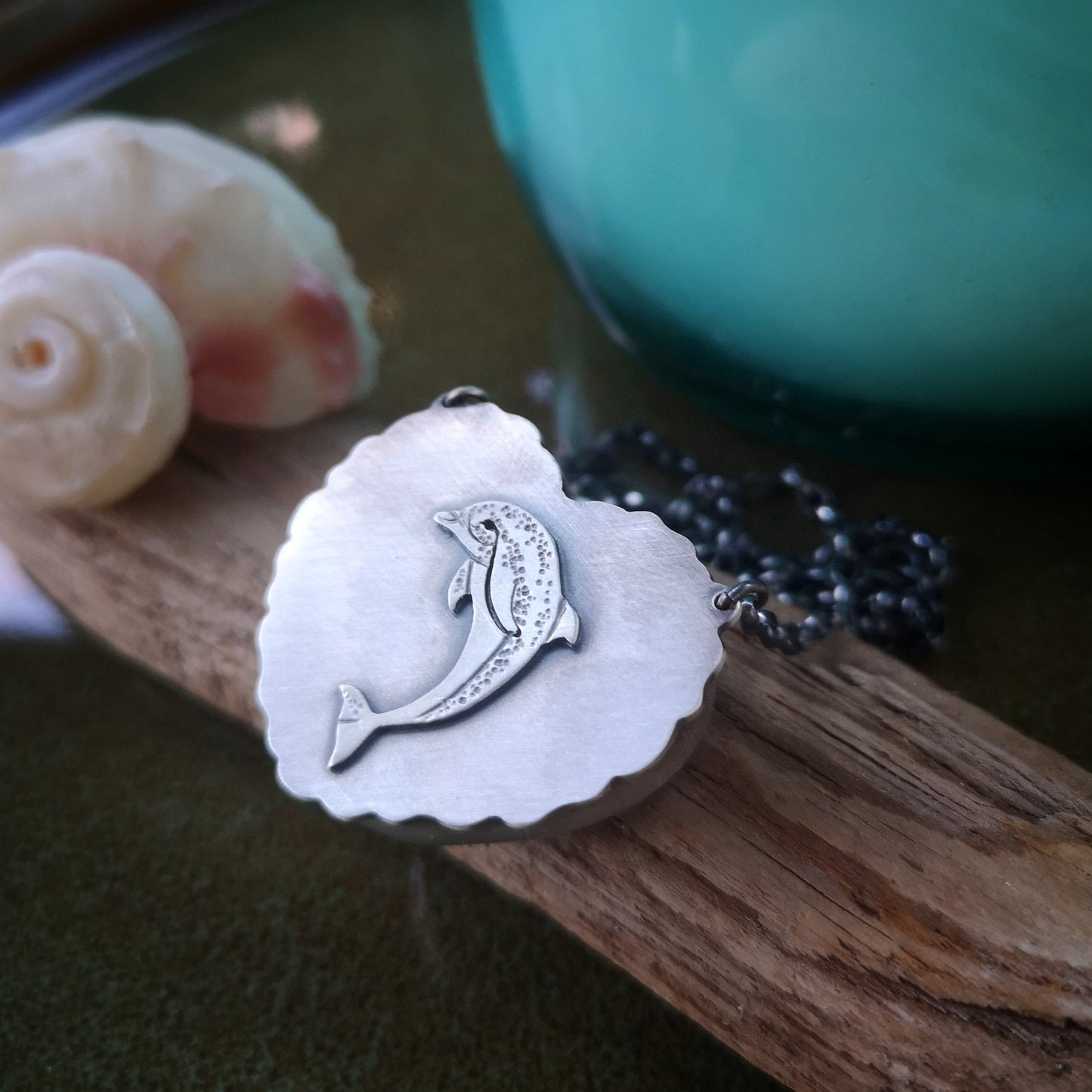 The Larimar & Dolphin Necklace No1