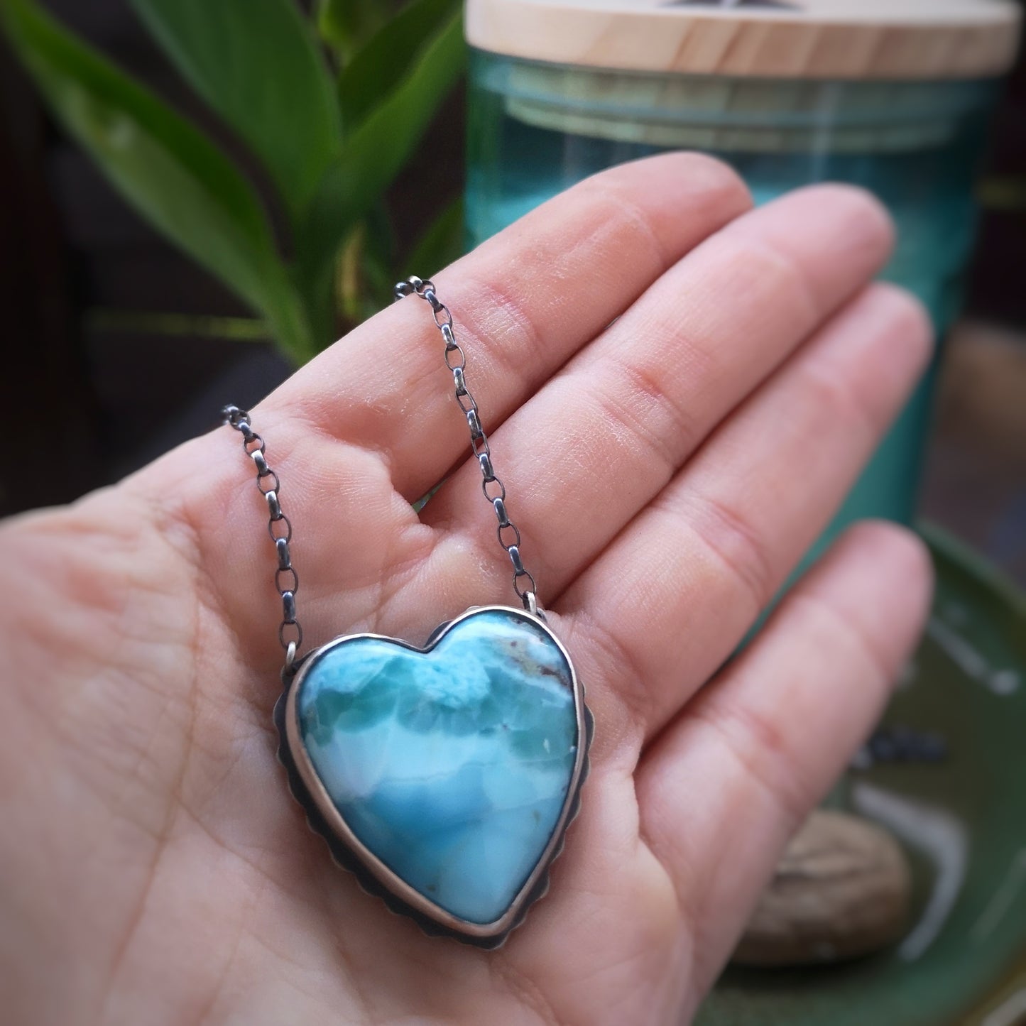 The Larimar & Dolphin Necklace No2