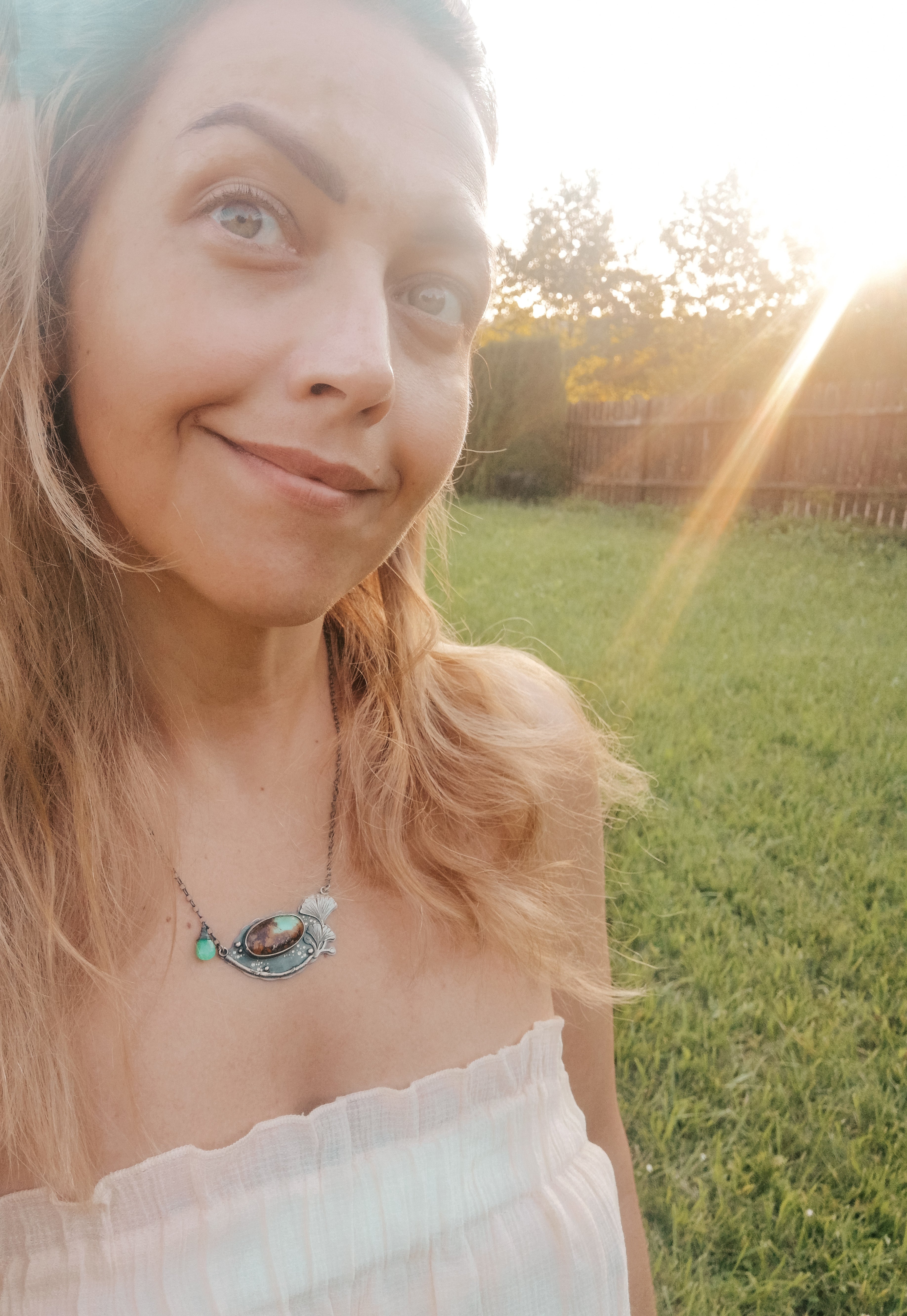 The Gingko & Royston Turquoise Necklace