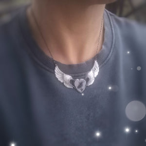 The Wings Necklace - Dendritic Agate Necklace