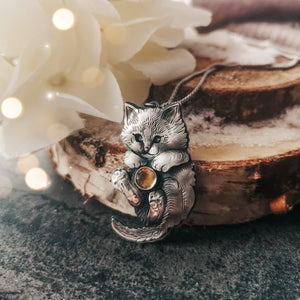 The Light Carrier - Kitten Necklace