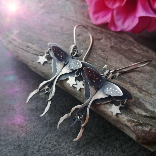 The Luna Moth Chandelier Earrings
