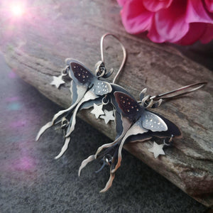 The Luna Moth Chandelier Earrings