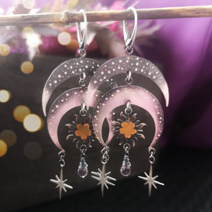 The Moon Goddess Chandelier Earrings