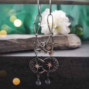 The Gingko Moon Goddess Earrings