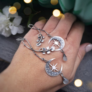 The Gingko Moon Goddess Earrings