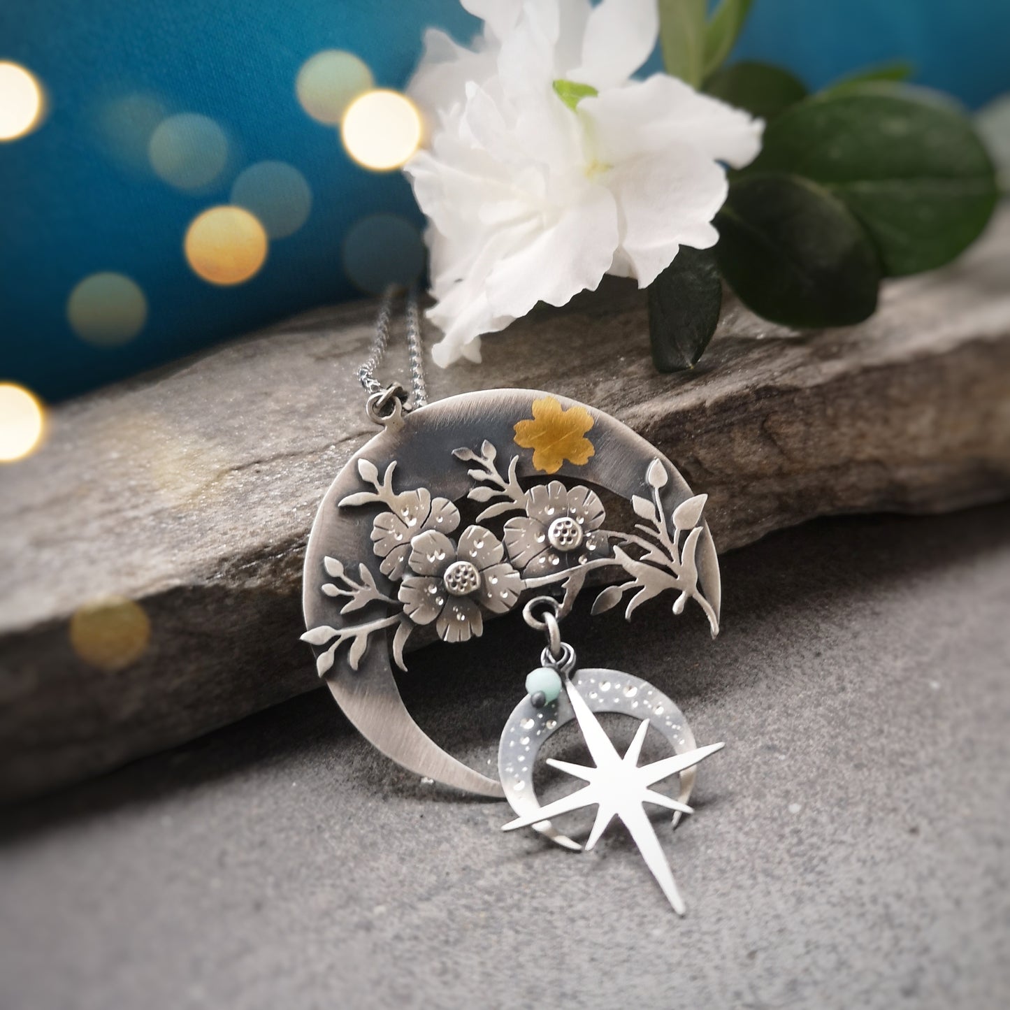 The Blooming Moon Goddess Necklace
