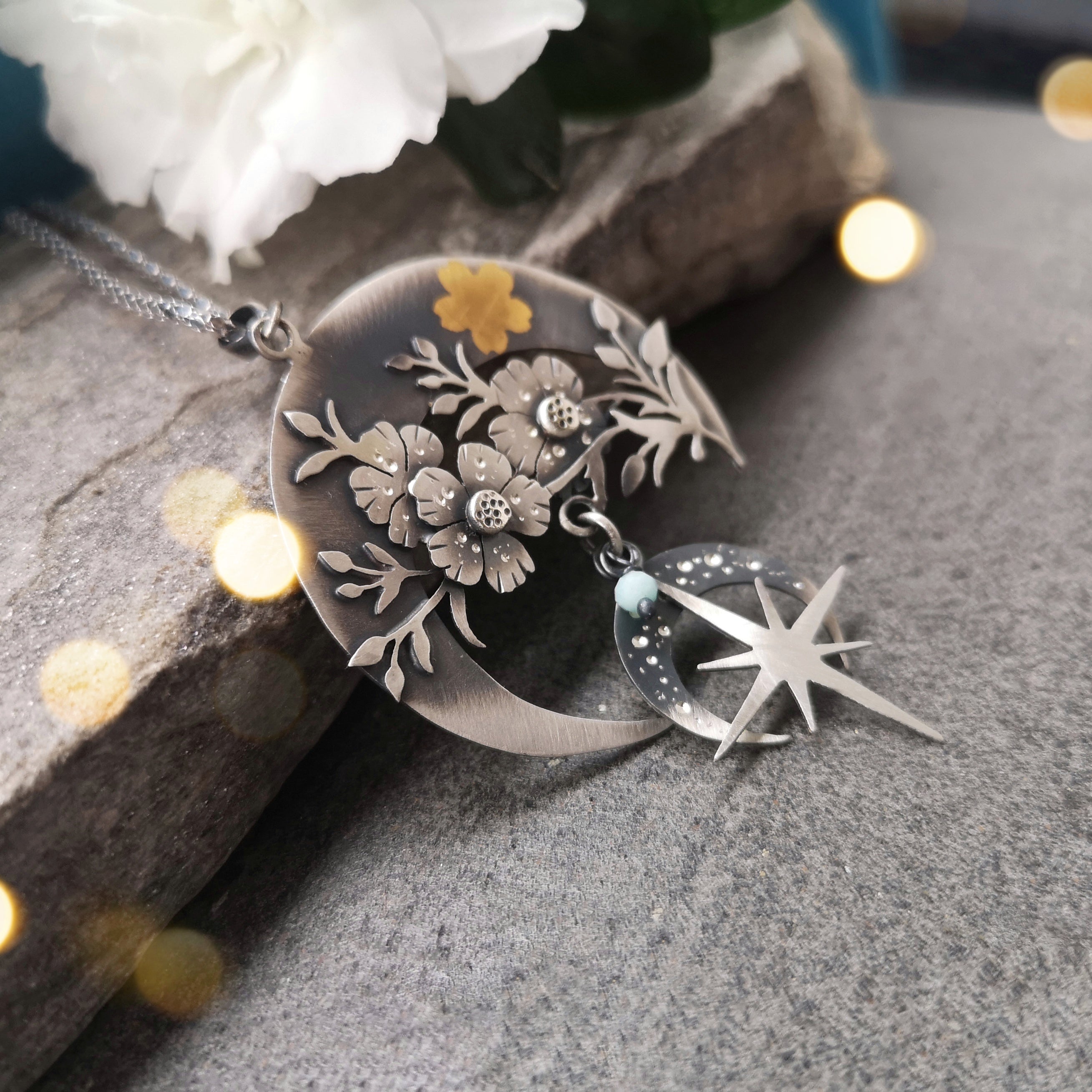 The Blooming Moon Goddess Necklace