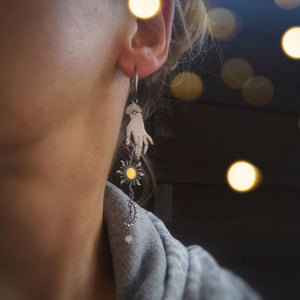 Love & Light Earrings - Rose Quartz