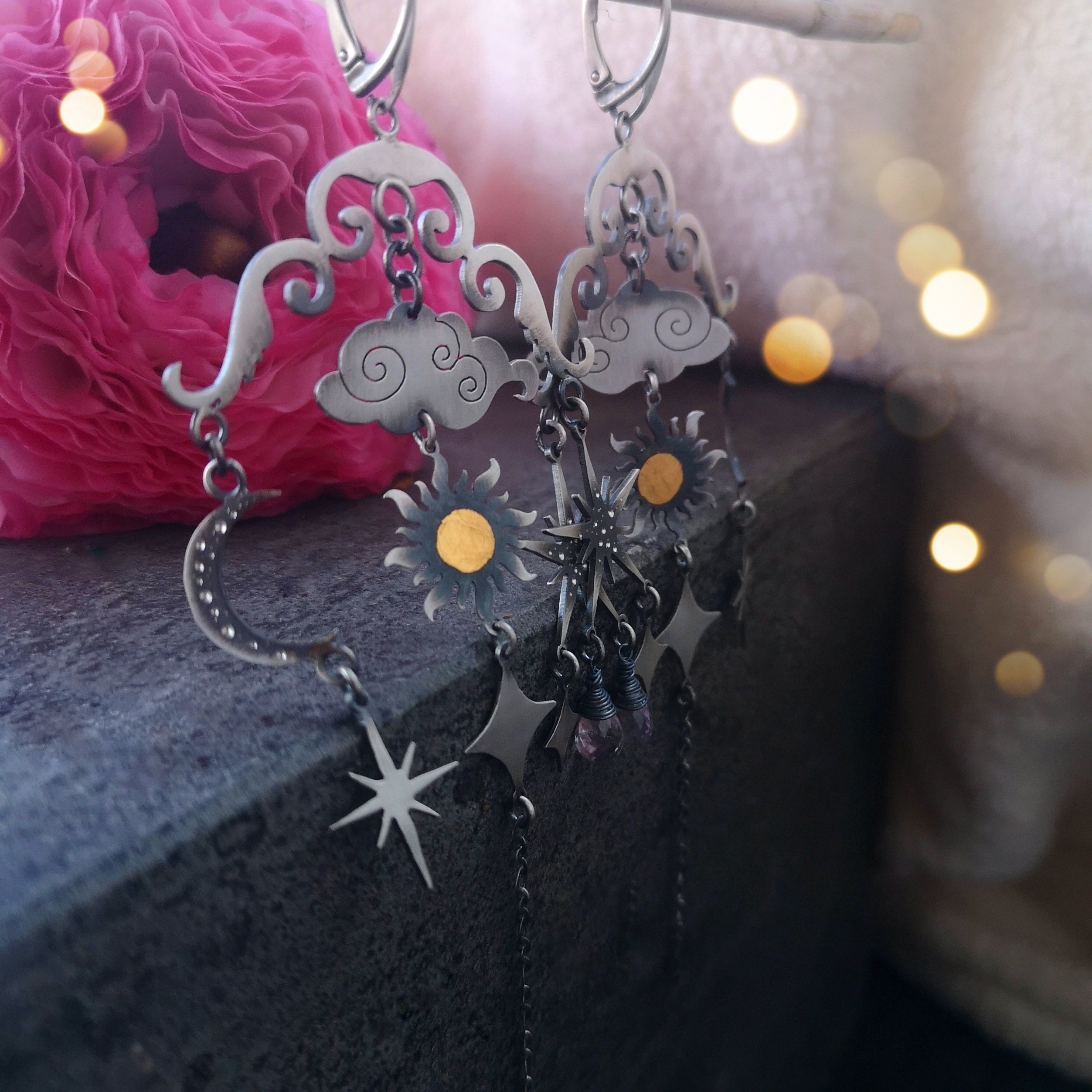 The Moon & Sun Mobile Earrings