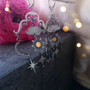 The Moon & Sun Mobile Earrings