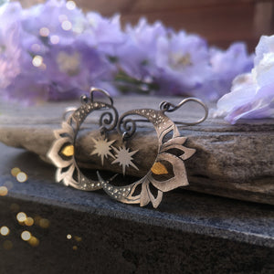 The Mandala Moon Earrings