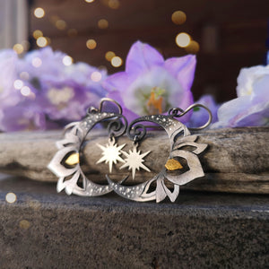 The Mandala Moon Earrings