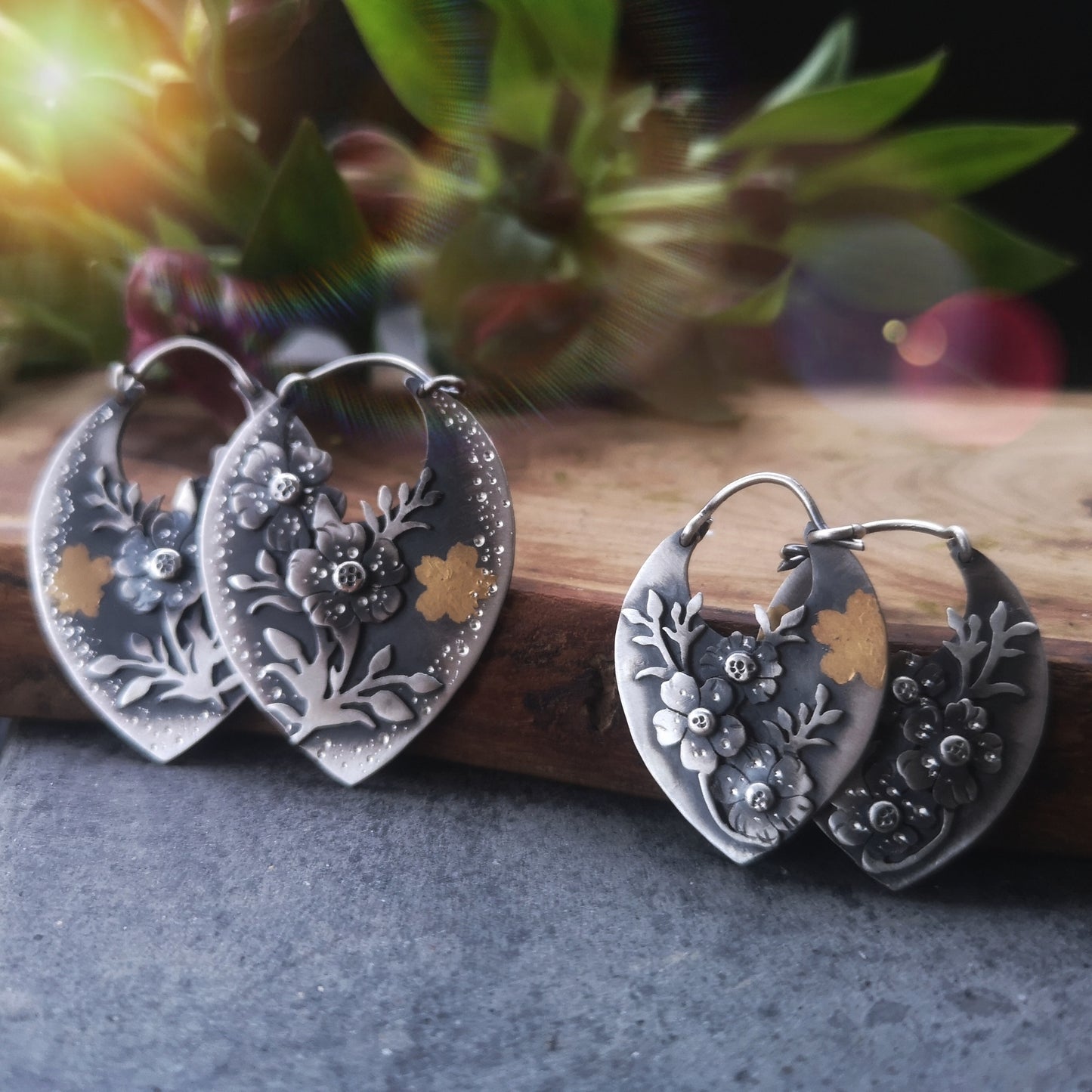 Spring Blossom Earrings I- Keum Boo Earrings
