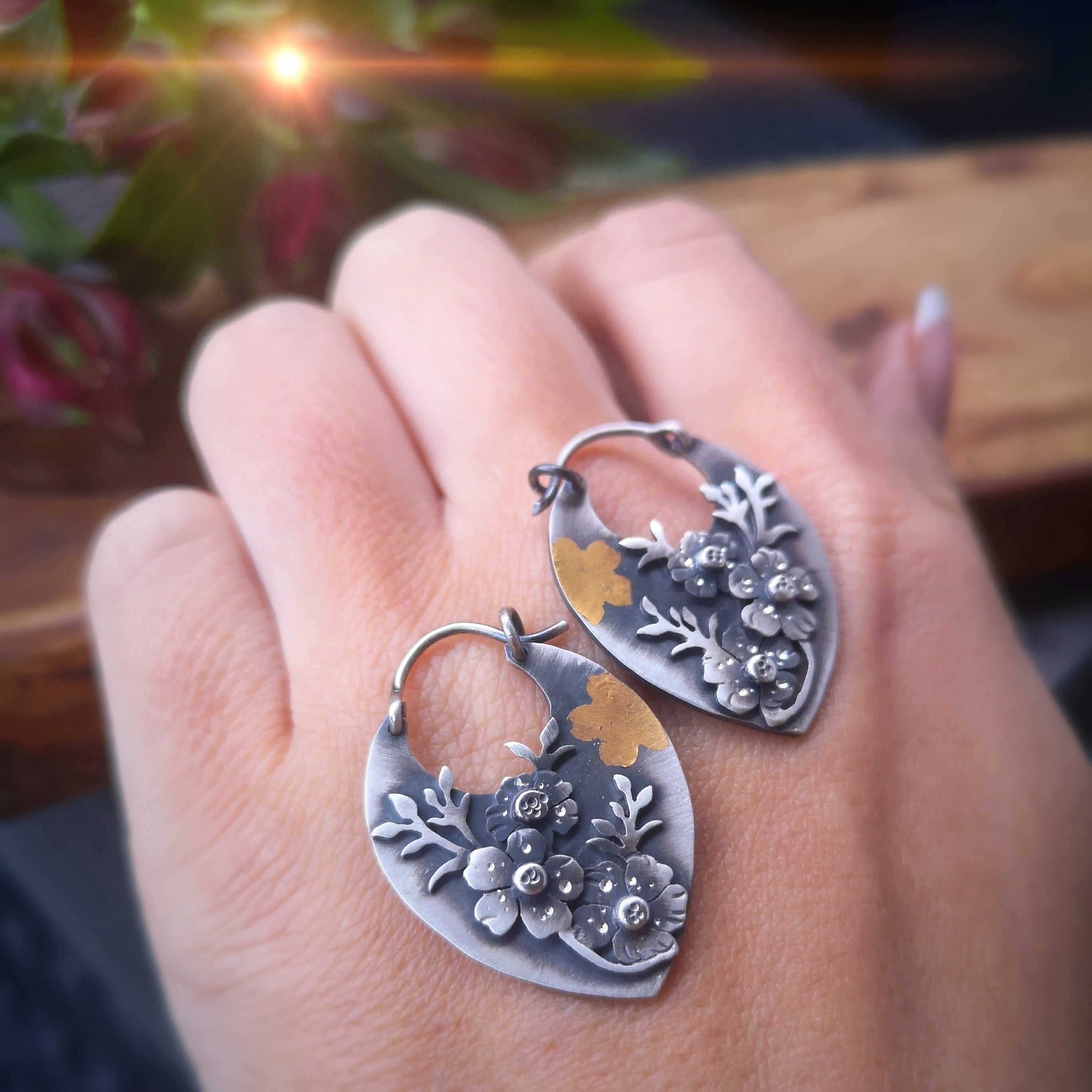 Spring Blossom Earrings I- Keum Boo Earrings