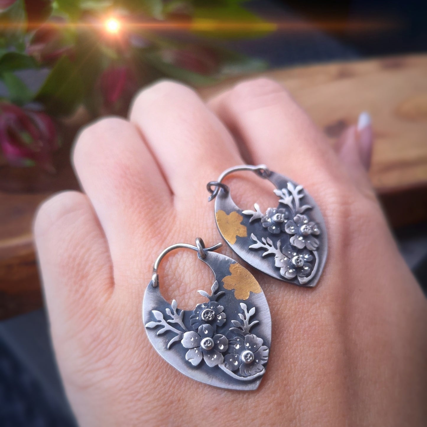 Spring Blossom Earrings I- Keum Boo Earrings