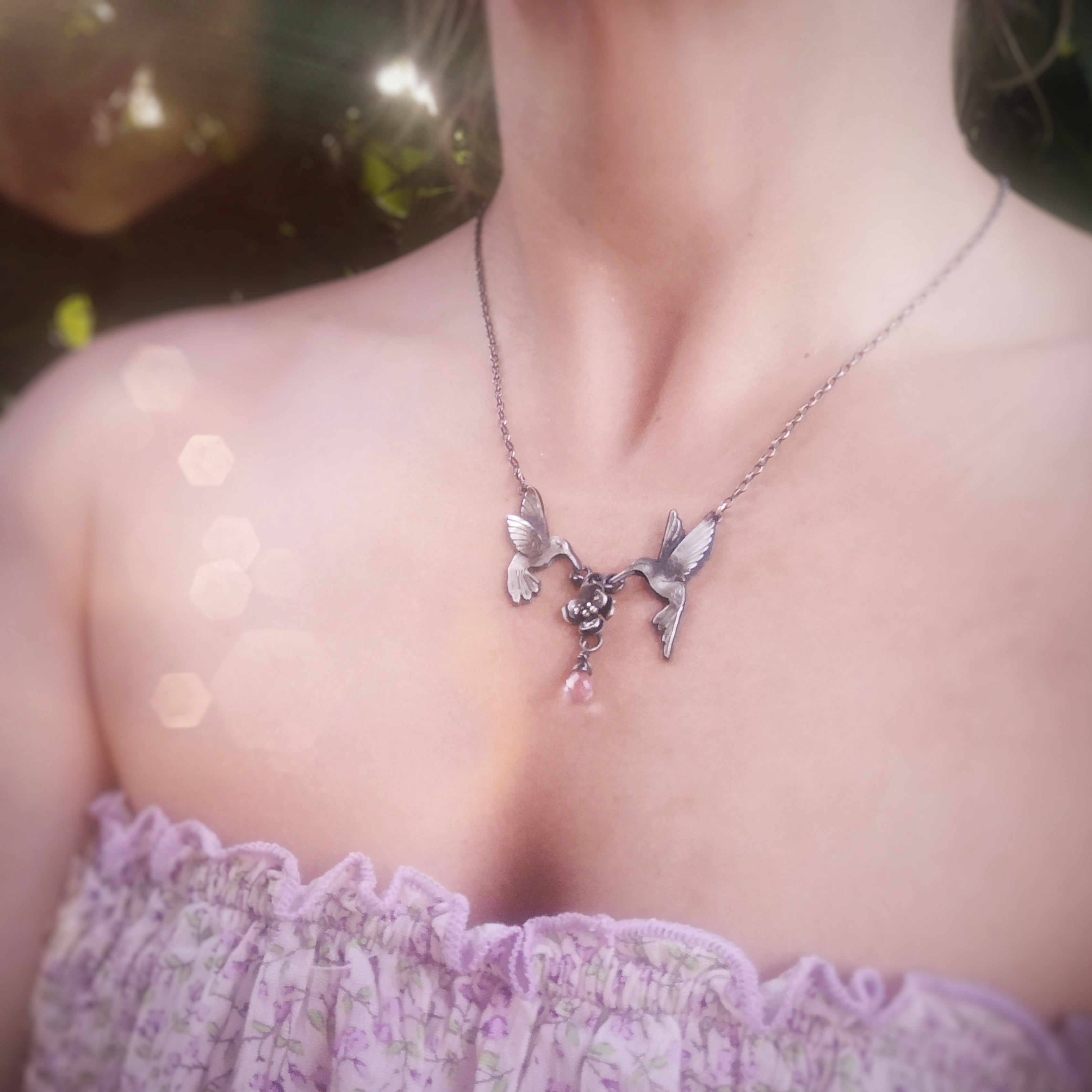 The Loving Hummingbirds Necklace