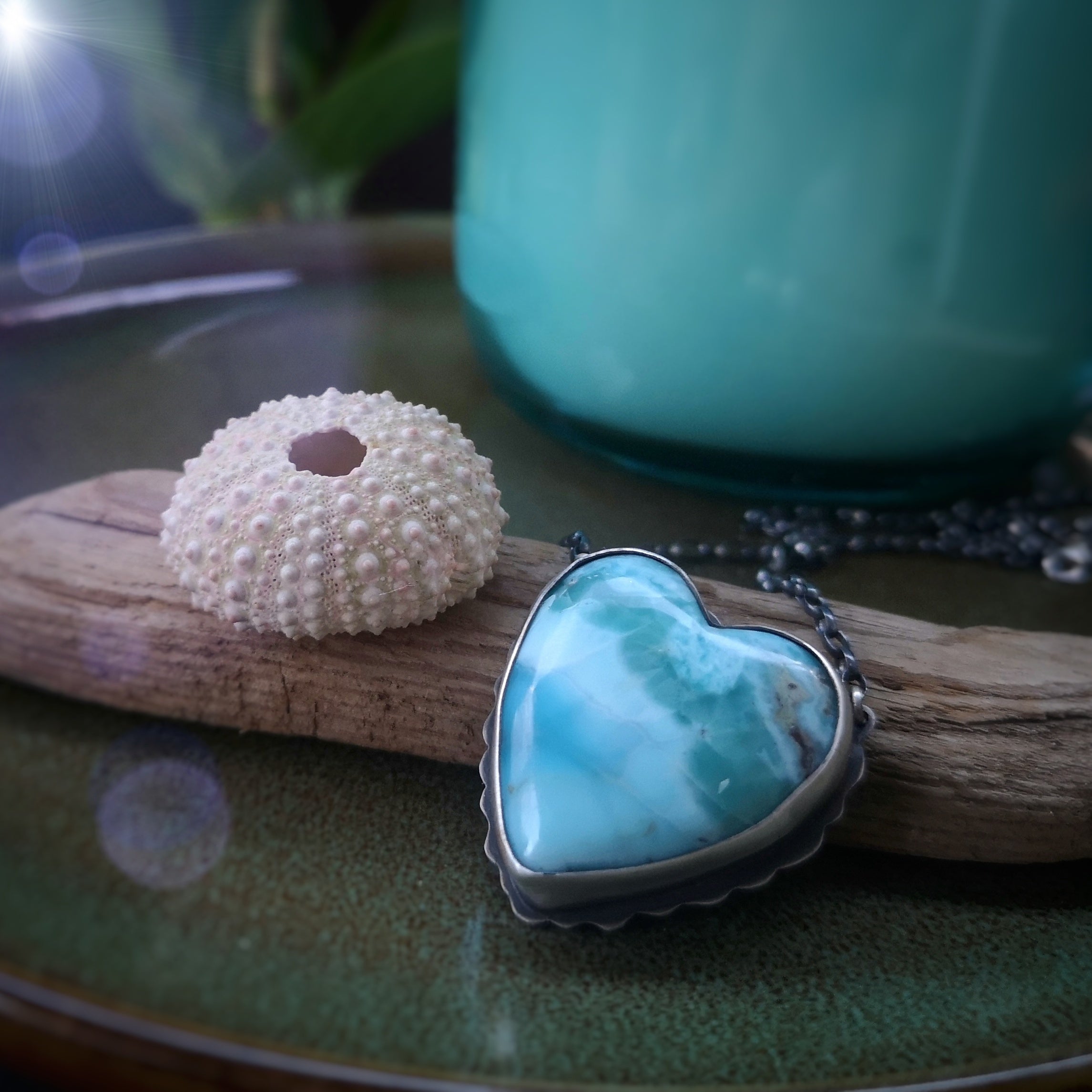 The Larimar & Dolphin Necklace No2