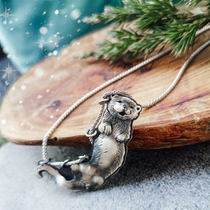The Otter Floating in The Water Necklace