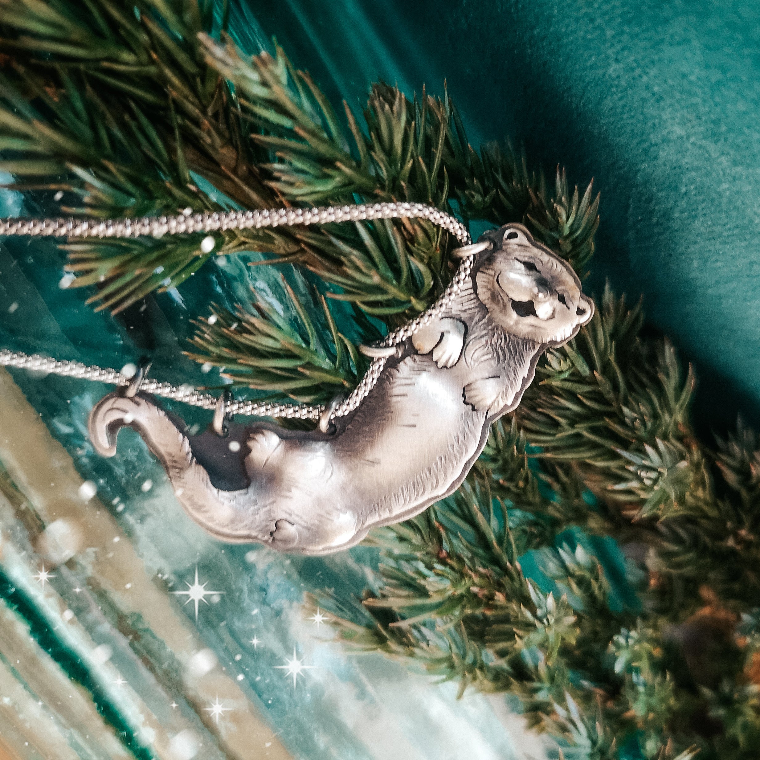 The Otter Floating in The Water Necklace