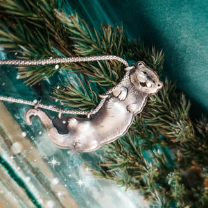 The Otter Floating in The Water Necklace