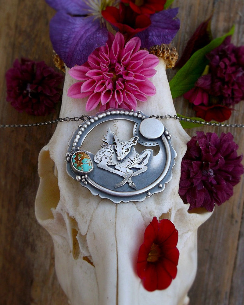 Baby Deer Necklace - Bambi Royston Turquoise Necklace