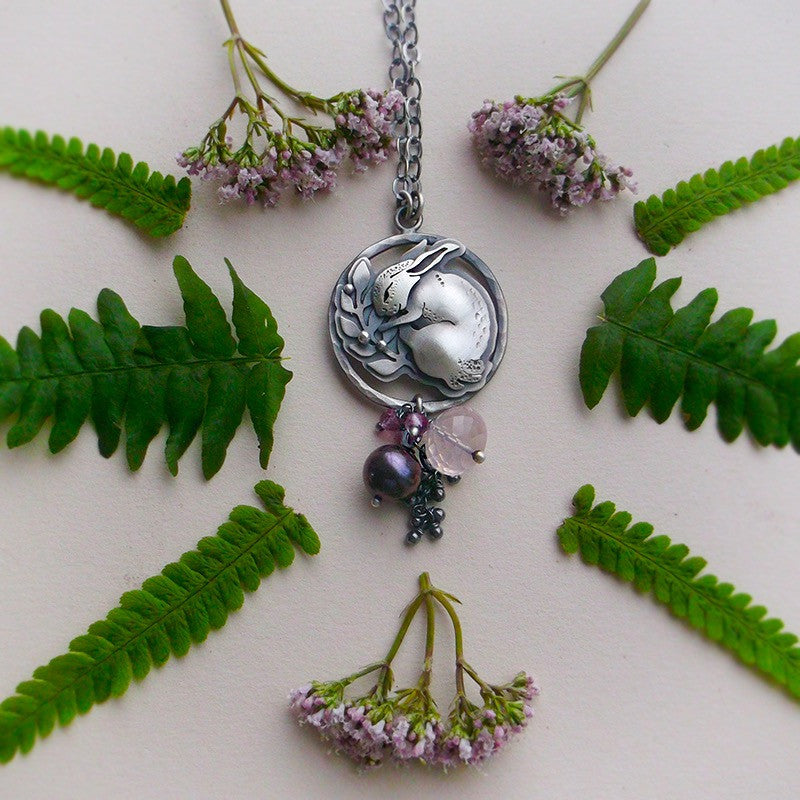 Sleeping Bunny Necklace