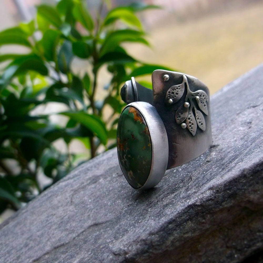 SALE: Woodland Ring - Royston Turquoise & Serpentine Ring