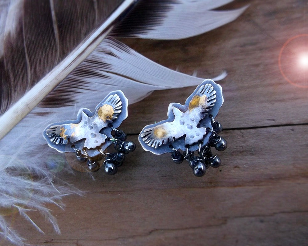 Sacred Wings Stud Earrings - Eagle Keum Boo Dainty Earrings