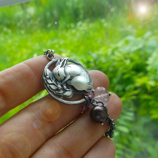 Sleeping Bunny Necklace