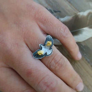 Sacred Wings Ring - Eagle Keum Boo Stackable Ring