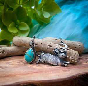 The Rabbit & Turquoise Necklace