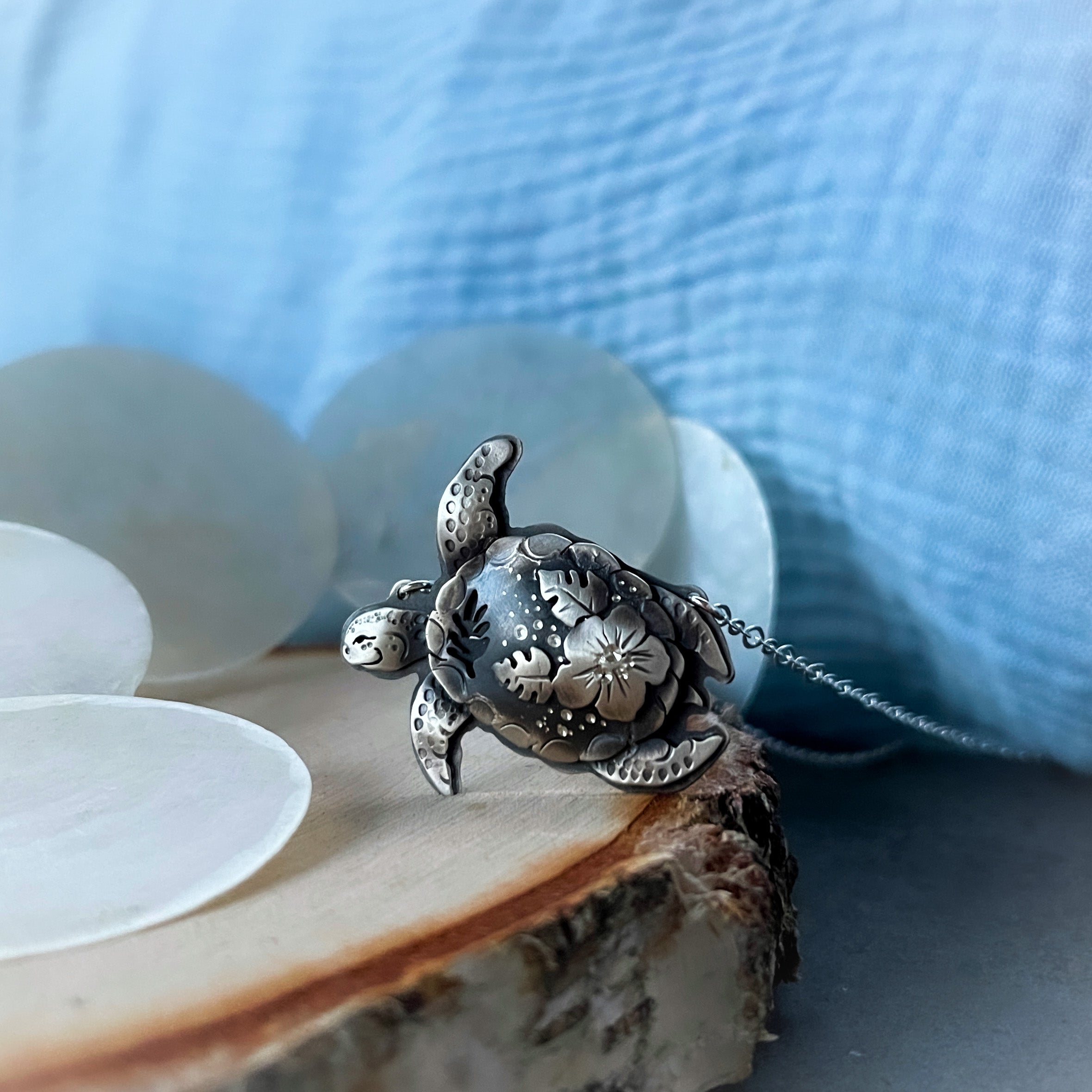 The Turtle & Hibiscus Necklace