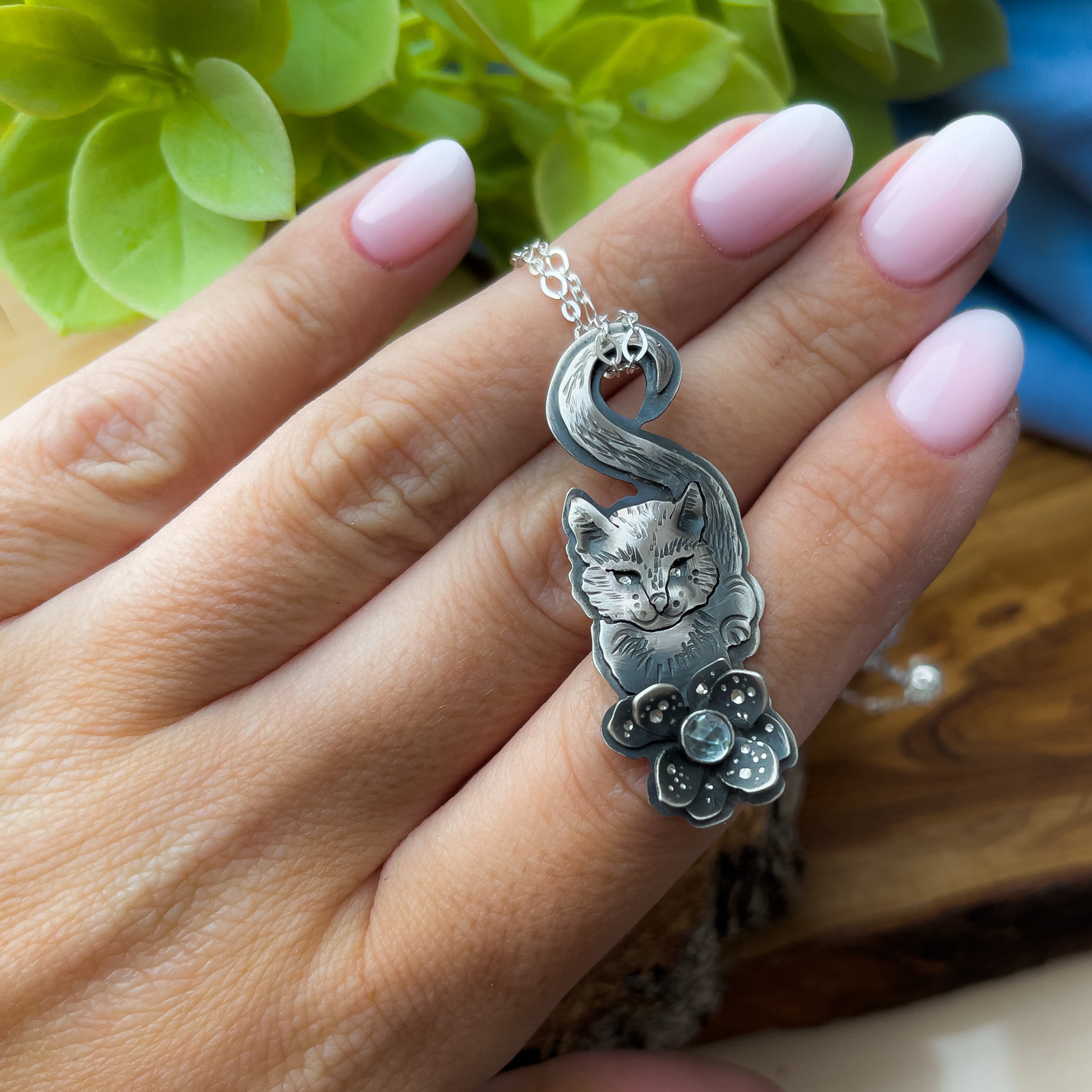The Floral Kitten Necklace