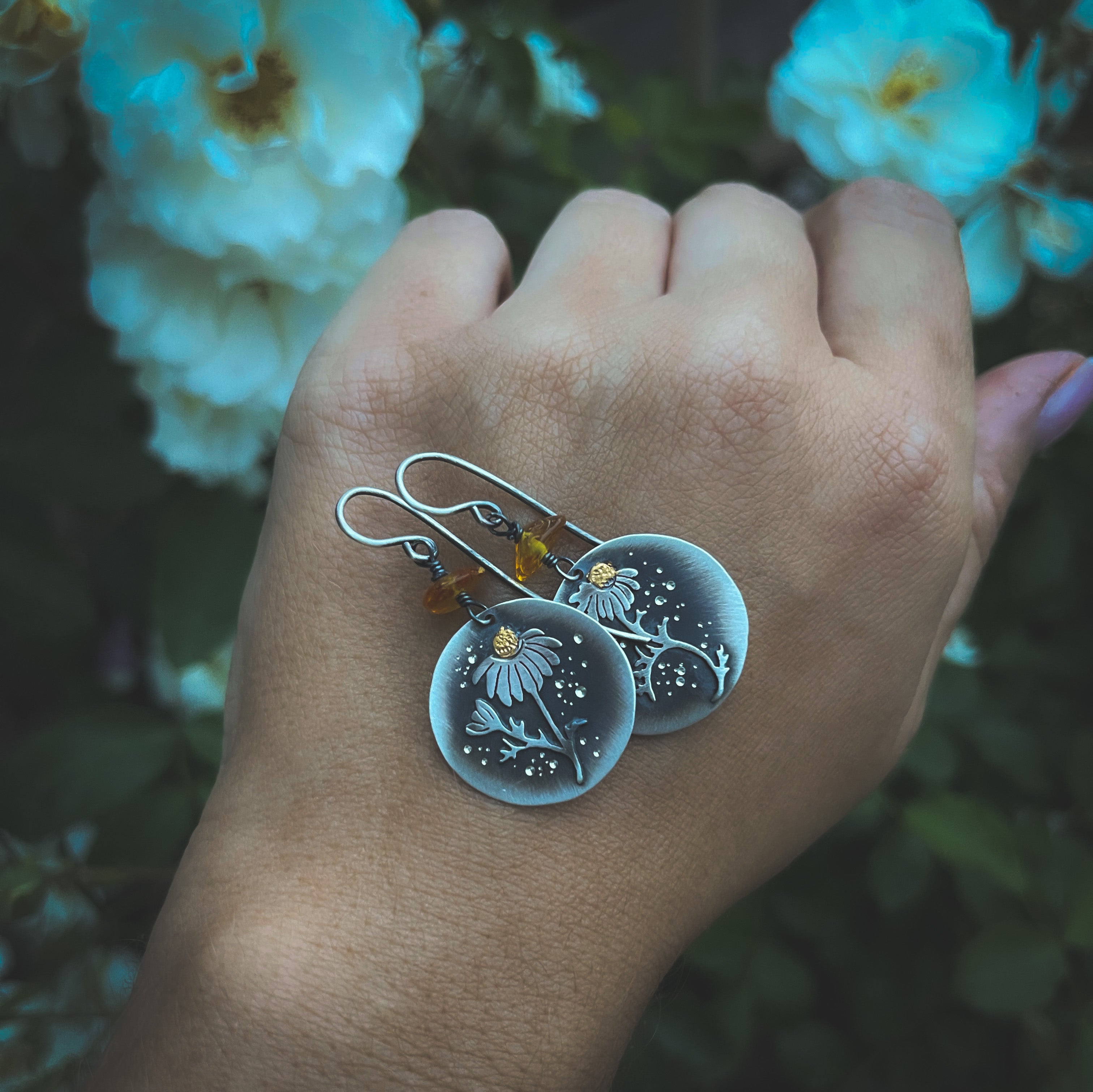 The Chamomile & Amber Earrings