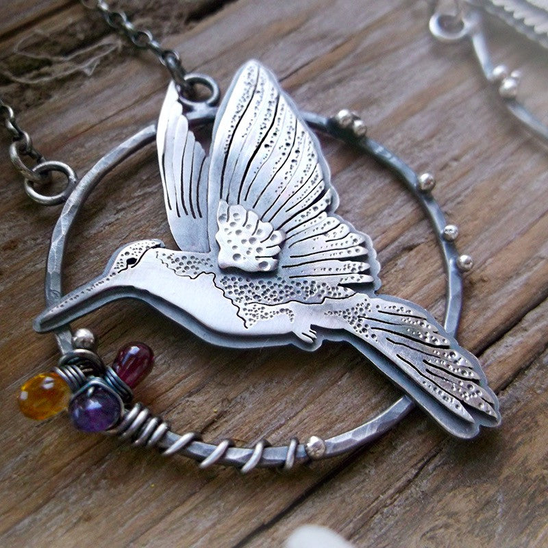 High Flight Necklace-Hummingbird Necklace