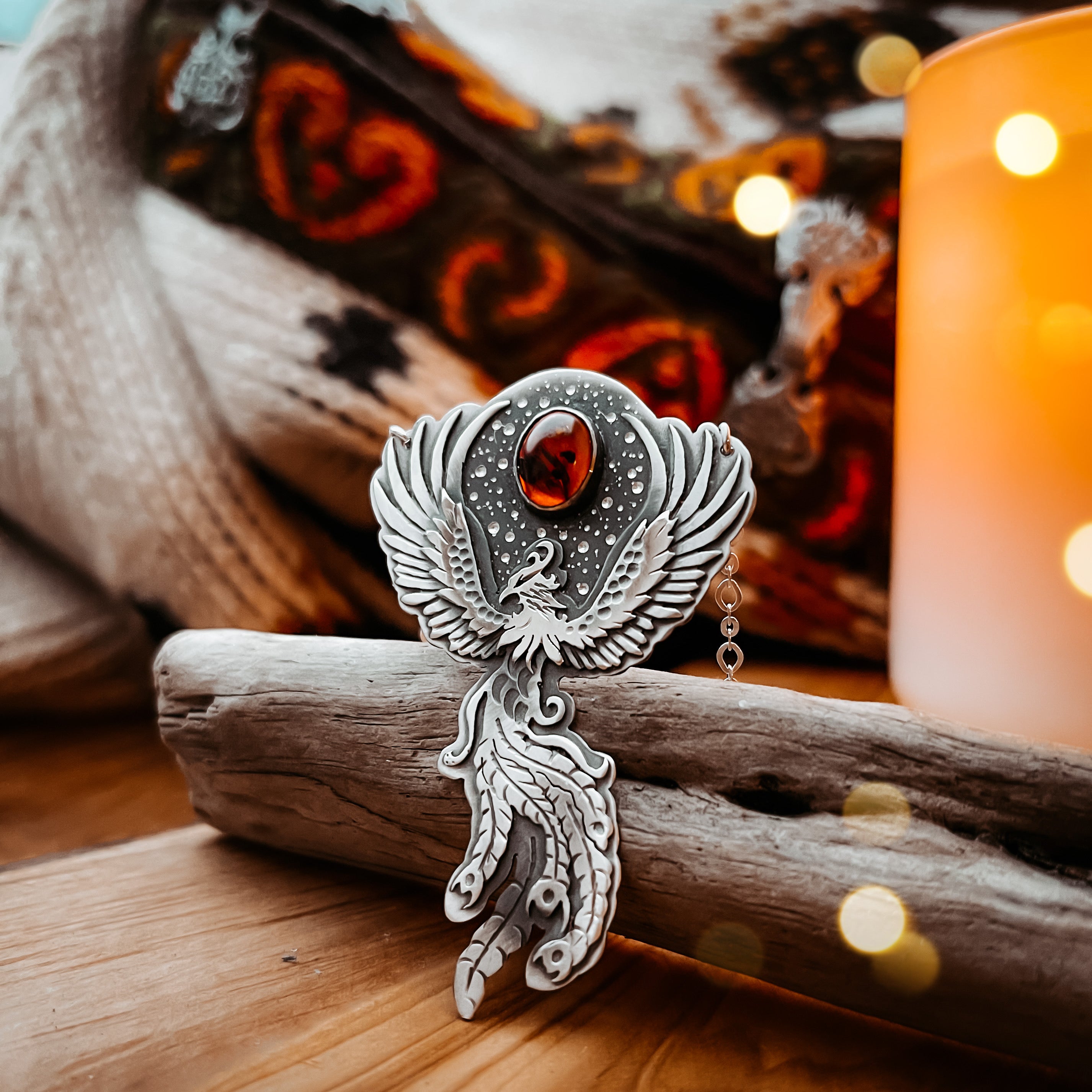 The Amber Phoenix Necklace