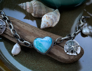 The Larimar Heart Bracelet