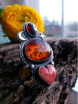 Amber Moon Ring - 7.5 US